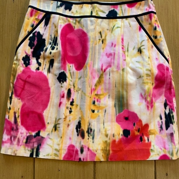Anthropologie Tabitha Women’s Skirt Floral Spring Colorful Cotton Pockets size 6 - Picture 2 of 12
